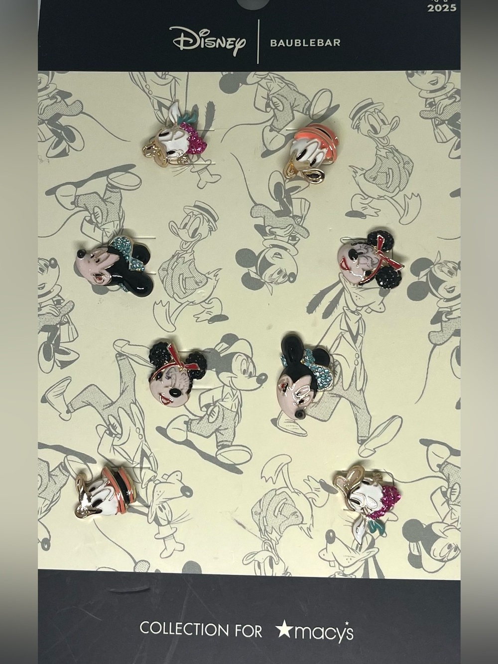 Disney Kids Minnie & Daisy Stud Earring Set - Black, Pink, Teal, Gold